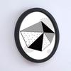 Wall Mount Round Photo Frame Rustic Wooden Picture Art Painting Display Frame Indoor Home Office Bedroom Wall Hanging Decoration