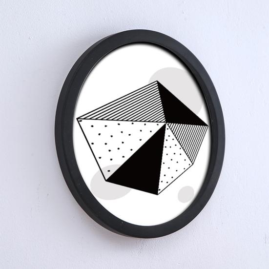 Wall Mount Round Photo Frame Rustic Wooden Picture Art Painting Display Frame Indoor Home Office Bedroom Wall Hanging Decoration
