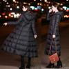 Zimowa swobodna kurtka parka damska czarna długa puchowa elegancka kurtka vintage streetwear zagęścić ciepłe gładkie ubrania damskie