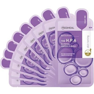 MEDIHEAL Ampoule Mask (10P) Moisture Supply, Radiant Dead Skin Care, Rough Dry Skin (The H.P.A), 1 Pc.