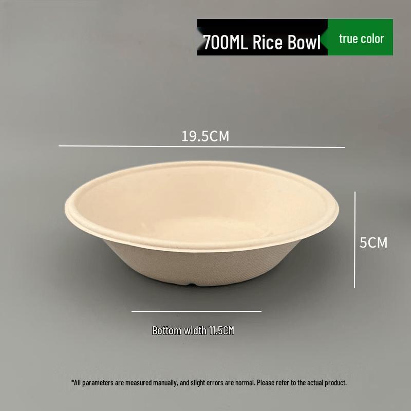 

Yiceng Biodegradable 700ml Thickened Paper Bowls (100-Count)