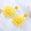 Fashionable Earrings Woven Chrysanthemum Earrings Feminine Temperament Fresh Personality Sunflower Earrings