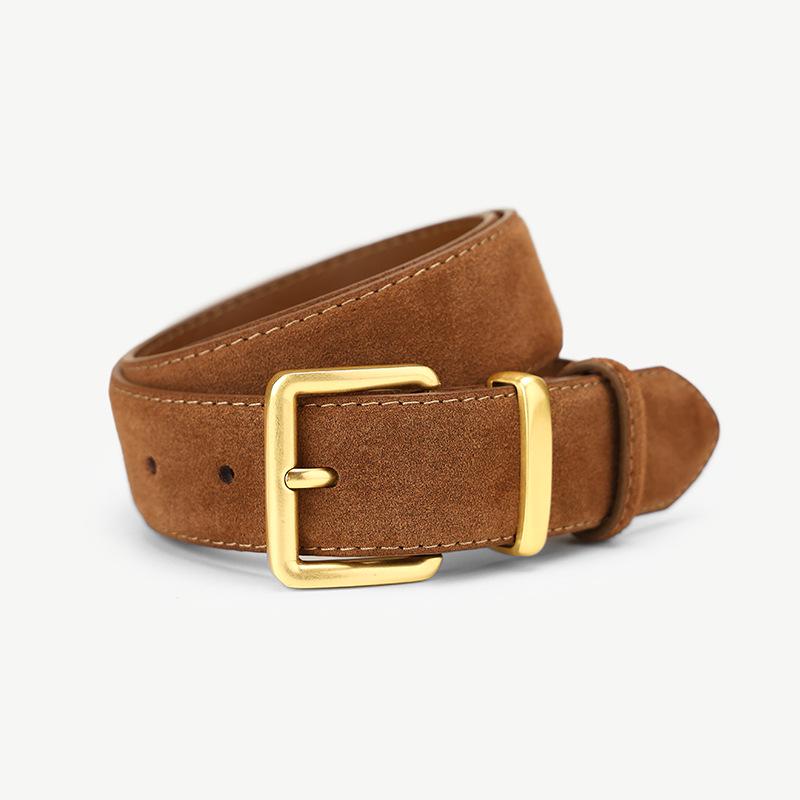 Women's Retro Suede Leather Belt - Versatile, Fashionable Cowhide Waistband