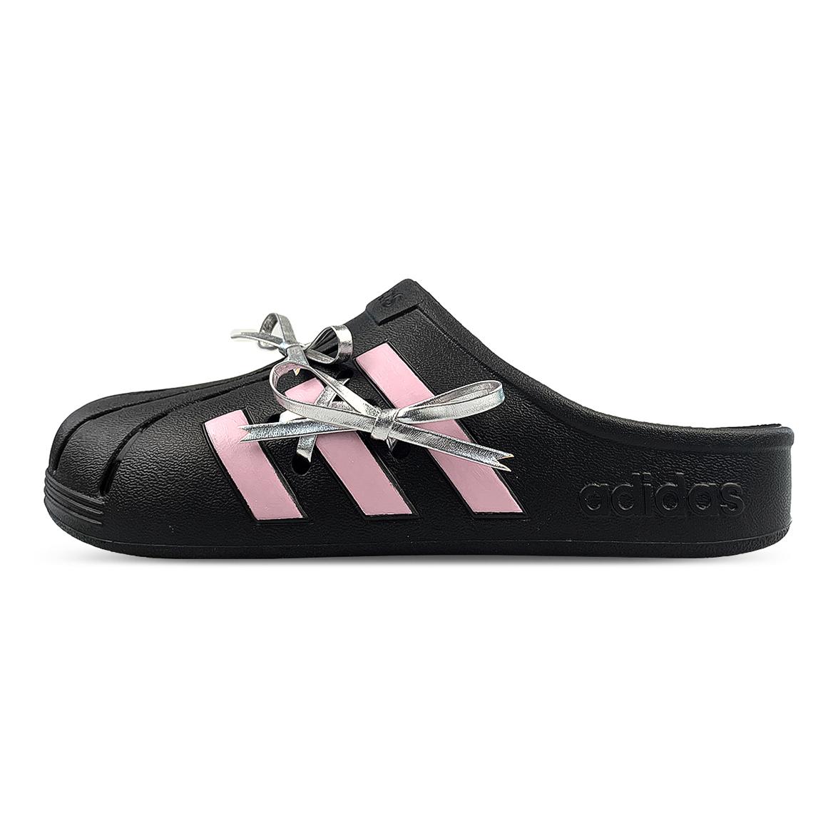 

Adidas ADILETTE CLOGS Abrasion Resistant Closed Toe Slippers Unisex Black Pink GZ5886(Team1311-) 37