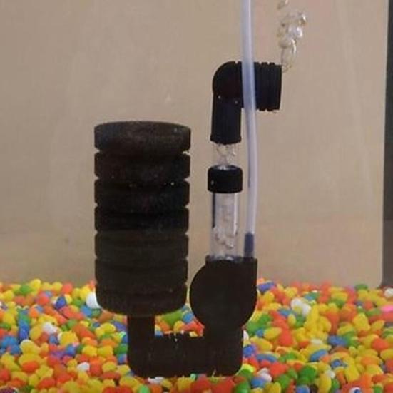 Praktisk Akvarium Biokemisk Svampefilter Fisketank Filtrering Bio Luftpumpe