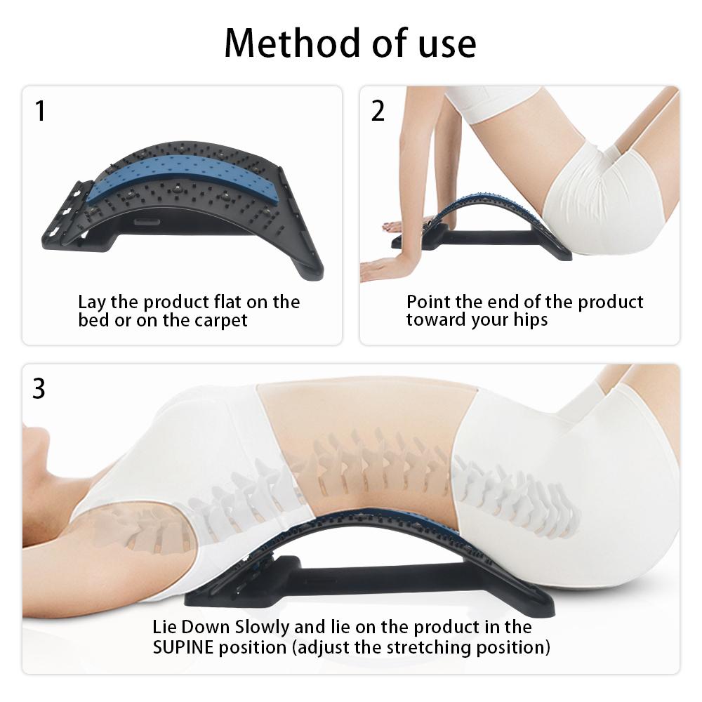 Portable Lumbar Massager Back Spine Stretcher Back Pain Relieving Body Relaxing
