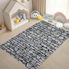 3D Stone Pavement Area Rug Non Slip Washable Mat for Kids Playroom Living Room Outdoor Play Mat Rustic Home Decor