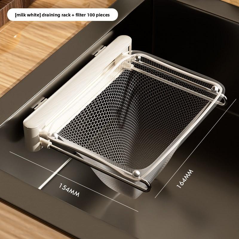 Kitchen Sink Drain Filter Rack With Stainless Steel Mesh For Home Use