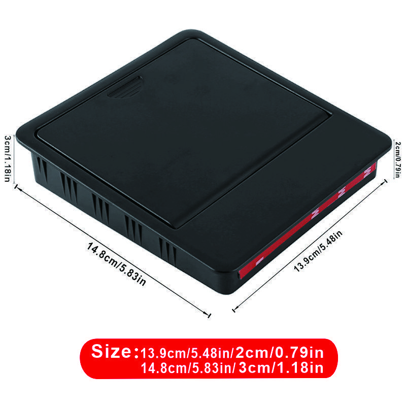 

Для Tesla Model 3 Y 2017 2018 2019 2020 2025 2025 2025 Ящик для хранения с потайной кнопкой в подлокотнике Органайзер для мелочей Лоток Автоаксессуары чёрный