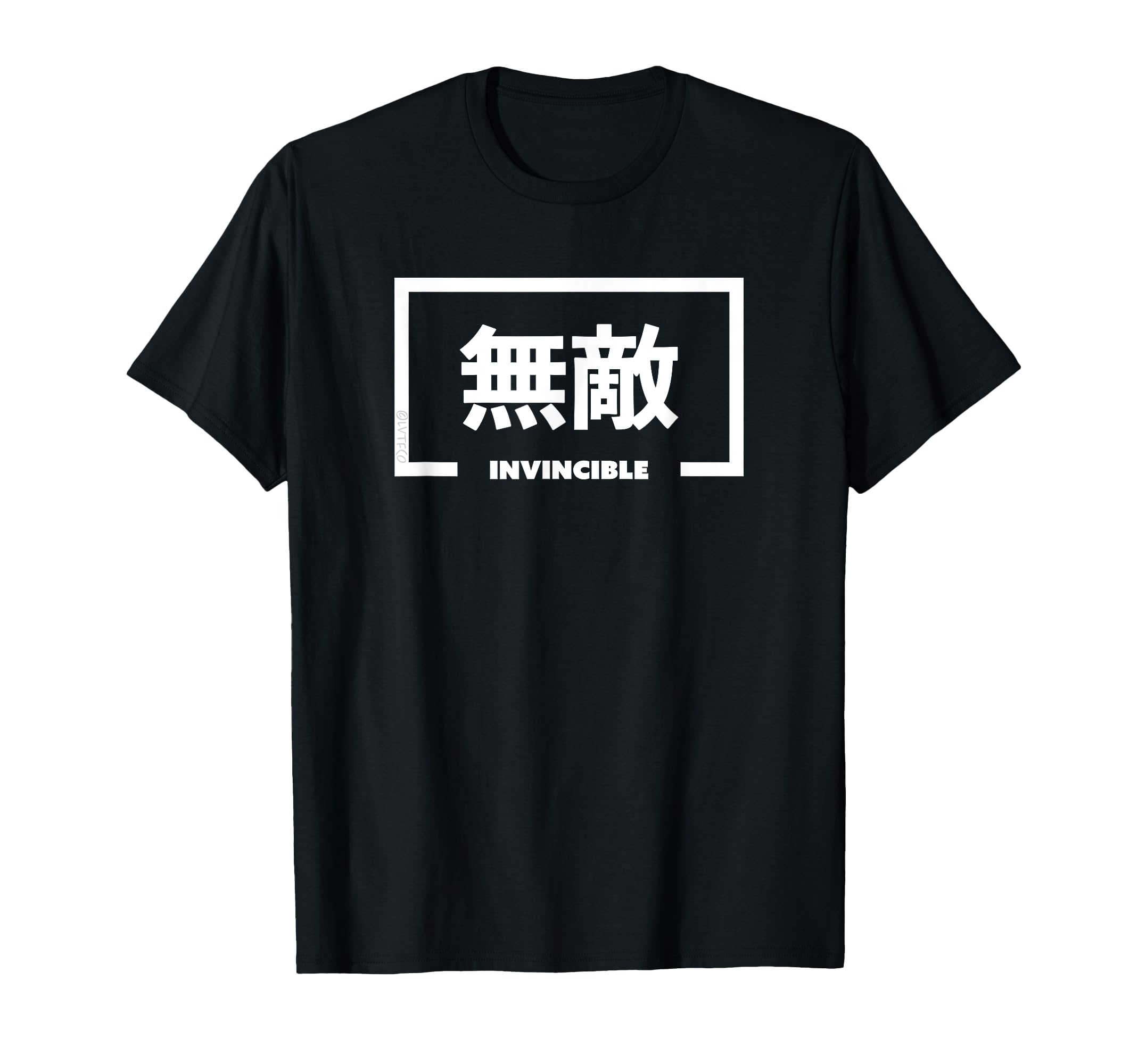 

INVINCIBLE Inspirational Japanese Words T-Shirt чорний