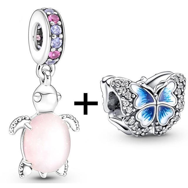 2 teile/los Schildkröte Octopus Vogel Charme Perlen Anhänger Passt Original Diy Armbänder Halsketten Für Frauen Männer Schmuck Geschenk Sonderangebot