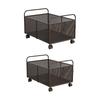 Iron Wire Storage Basket Portable Storage Cabinet Multiuse Organizer Cart for Home Office Garage