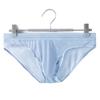 Men Briefs Mid-rise Elastic Waistband Thin Ice Silk Panties Solid Color Perspective Breathable Comfortable Fit Underwear