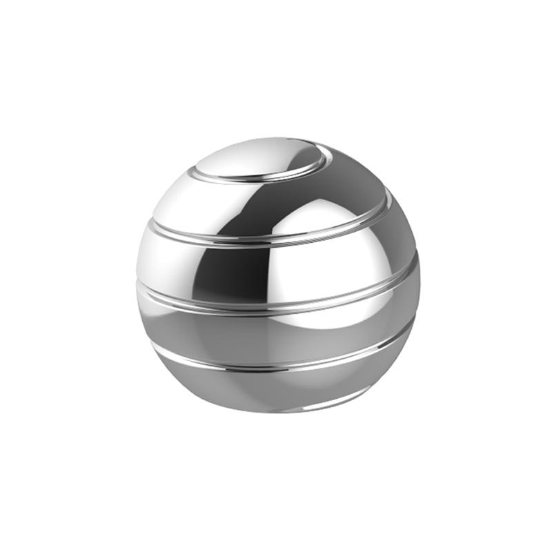 Metal Spherical Gyroscope Optical Illusion Fidget Toy Portable Desk Stress Relief Hypnosis Finger Spinner Gift for Adults Kids