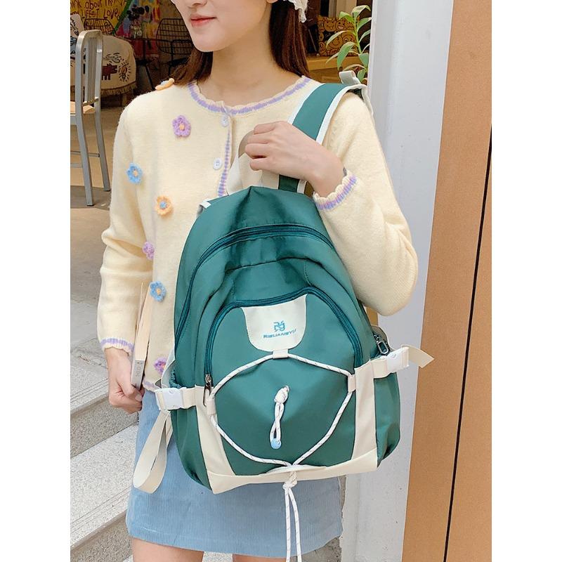 School bag Large capacity high school backpack Casual and lightweight school bag New travel contrasting color backpack