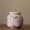 Creative Cute Strawberry Bunny Ceramic Storage Jar Portable Sealed Tea Jar Delicate Cartoon Bunny Storage Container Home Decor