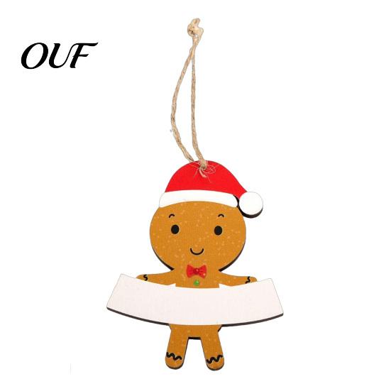 DIY Holiday Hanging Decorations Christmas Wooden Ornament, Cute Bear Gingerbread Gnome Cat Dog Personalized Winter Gifts for Tree, Party Home