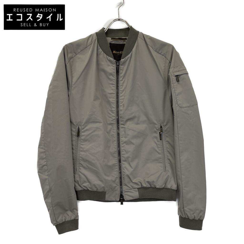 MOORER Light Gray CORELLI-WK MA-1 Bomber Jacket Jacket 48 Light grayUsed