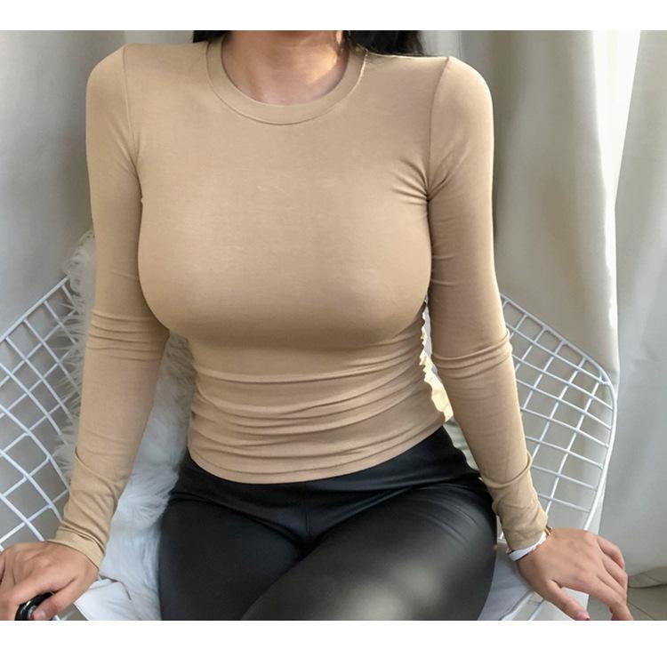 Korean Dongdaemun Sexy Slim-Fit Long-Sleeve Women's T-Shirt