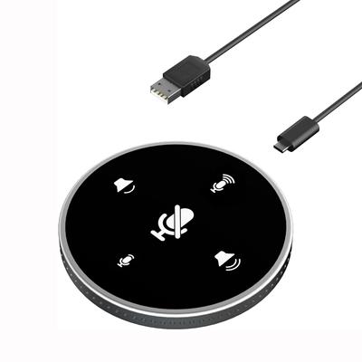 360º Spracherfassung USB-Konferenzmikrofon mit omnidirektionalem Lautsprecher Computermikrofon, berührungsempfindliche Tasten zum Stummschalten/Lautstärke für Streaming, Skype usw.