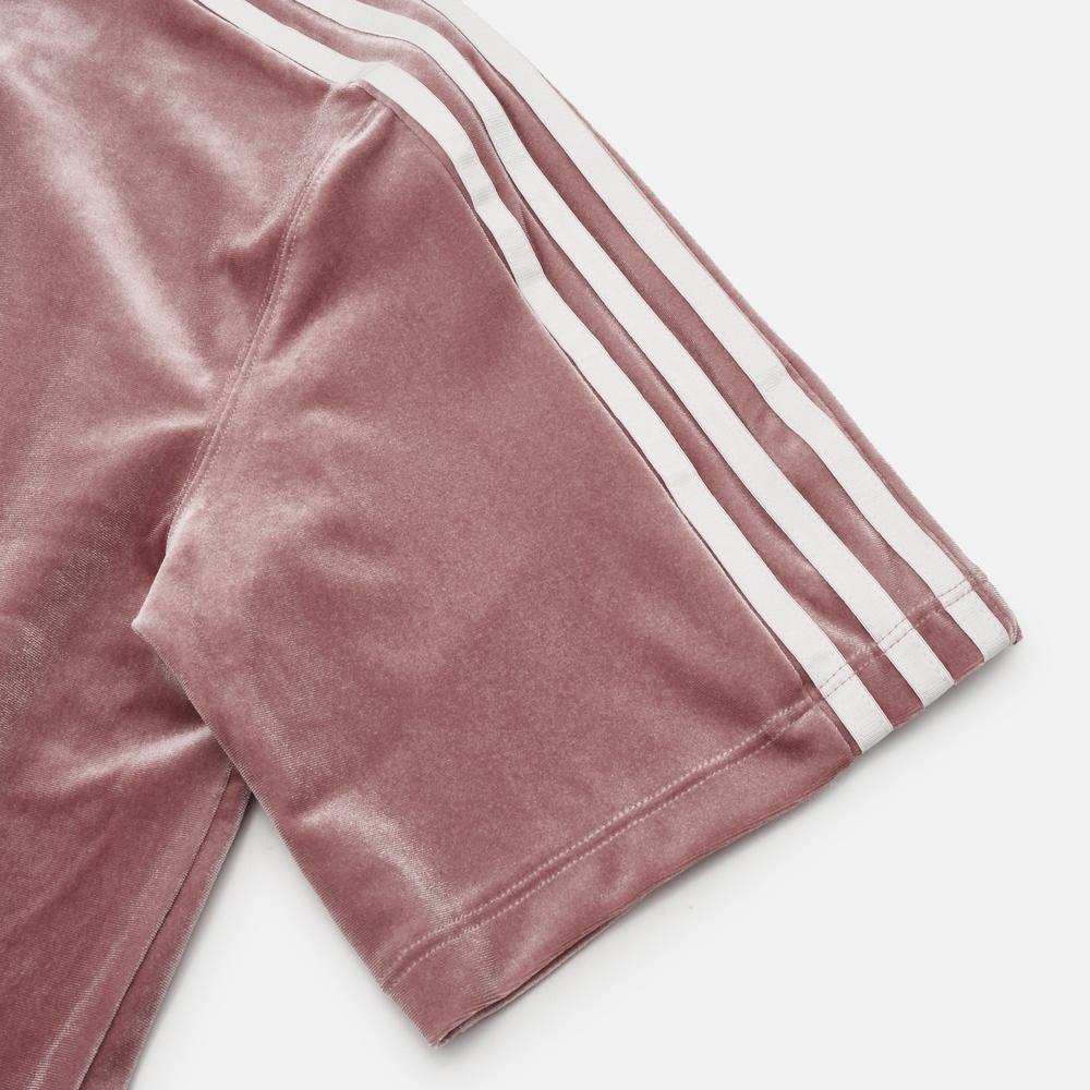 adidas Originals Gestrickter Pullover Rundhalsausschnitt Kurzarm T-Shirt Damen Oberteile KR9592