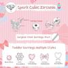 Cute Bowknot Butterfly Heart Flower Studs Surgical Steel Earrings Allergy Resistant for Sensitive Ears with Screw Back