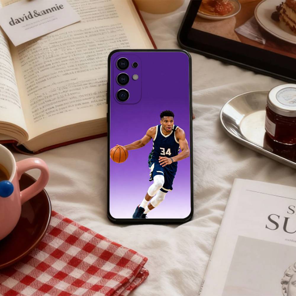 Basketball G-Giannis A-Antetokounmpo Phone Case For Samsung S 25,24,23,22,30,21,10,9,Ultra,Plus,Lite,FE,4,5 G Soft Black Case