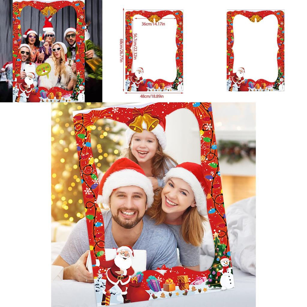 Recuzită Ramă Foto de Crăciun cu Material de Hârtie pentru Decorarea Petrecerii și Evenimentului de Sărbători