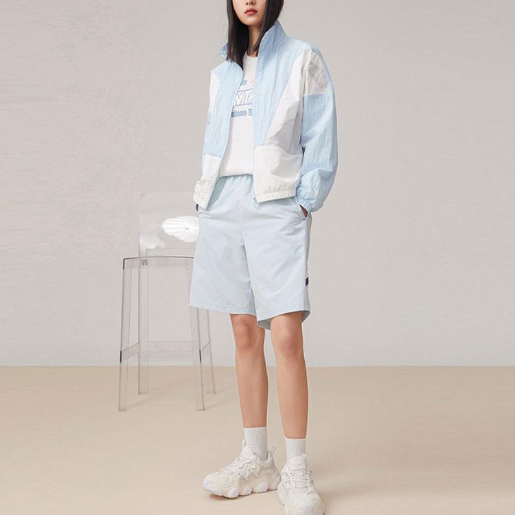 Anta Life Series SS22 Color Block Windbreaker Jacket Women Jacket Cloud-Blue 162238609-1
