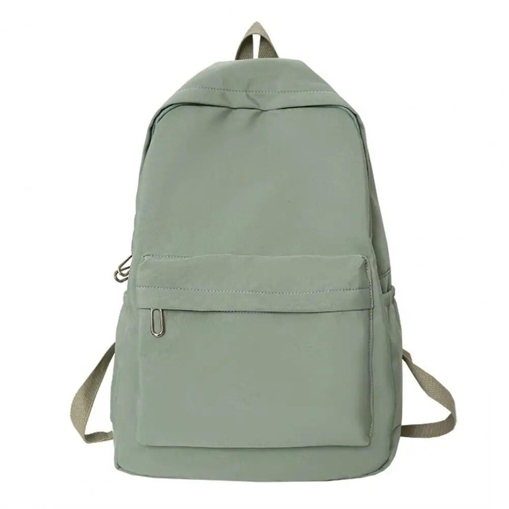 Damen-Schultasche, wasserdicht, große Kapazität, Schulrucksack, glatter Reißverschluss, einfarbig, für Teenager und Mädchen, lässiger Tagesrucksack, Studentenversorgung