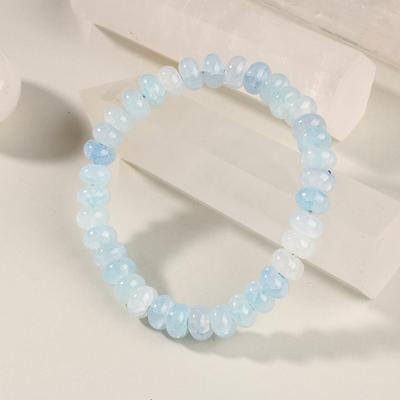 Festive Gifts Aquamarine Abacus Beaded Bracelet Fresh Fashion Jewelry For Women Daily Wear Gift