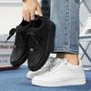 Ademende niche design gevoel dikke zool witte schoenen dames 2025 lente en zomer nieuw veelzijdig lichtgewicht board schoenen zwarte schoenen herenschoenen