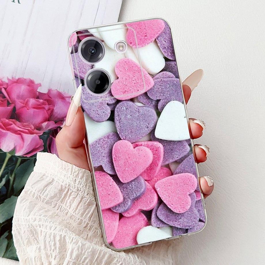 For Xiaomi Poco M7 Pro 5G X7 Pro Back Cover Girly Fashion Flower Butterfly Painting Soft TPU Clear Fundas PocoM7 Pro X7Pro Case