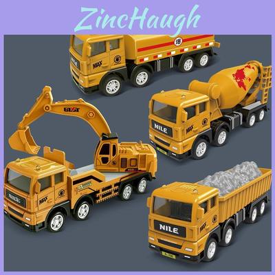 Plastic Engineering Vehicles Set With Inertia Mechanism For Kids Learning And Play