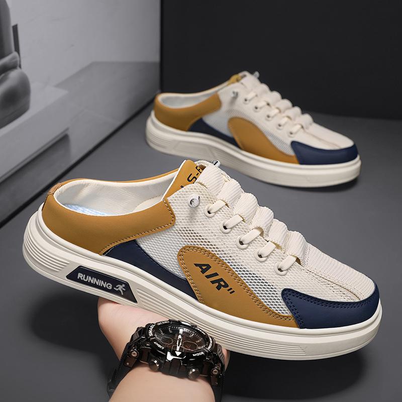 Fashion Men's Shoes Men's Shoes 2025 New Lazy One-pedal Slippers Student Casual Trendy Shoes Men's