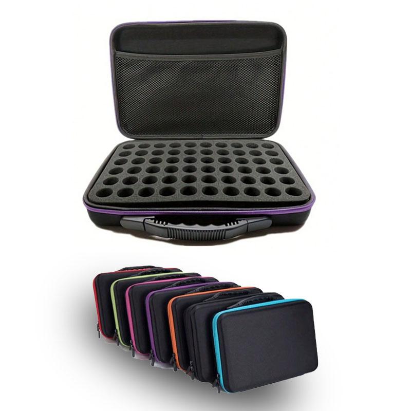 60-slot Large Portable Kit with Detachable Sponge Carry-on Makeup Bag Suitable for Travel Storage Is Very Suitable for Organizing and Carrying