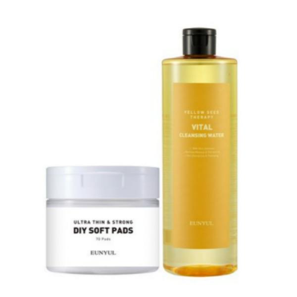 Eunyul Yellow Seed Therapy Vital Cleansing Water 500 mL + Pad 70p Set, 1 Set