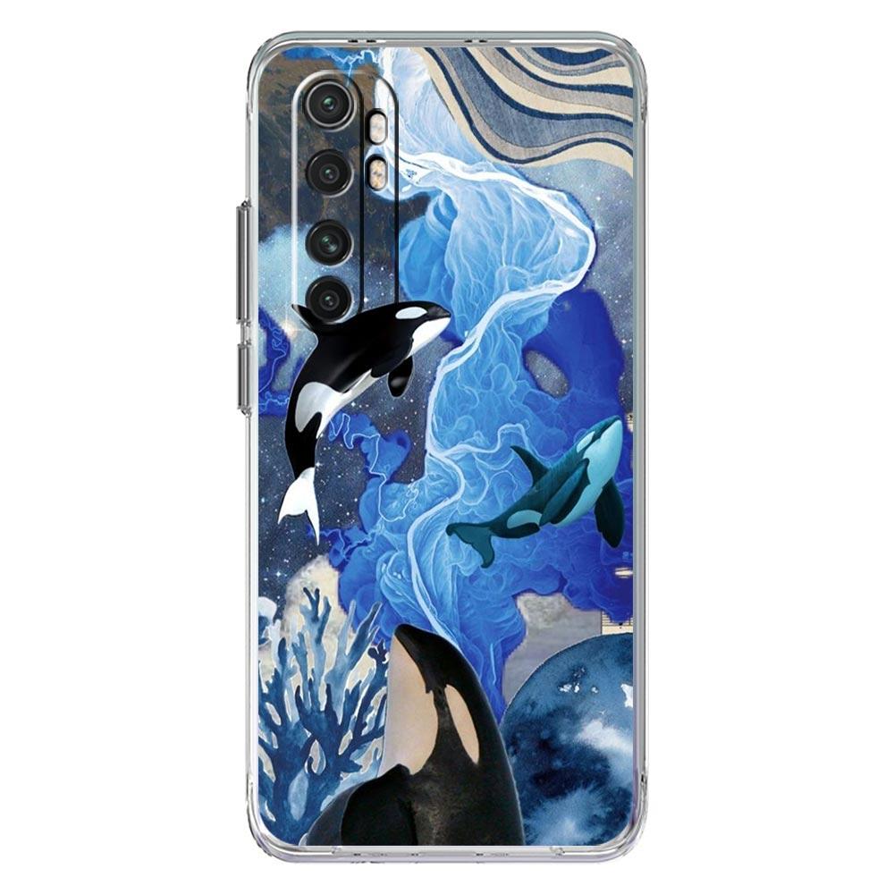Phone Case For Xiaomi Poco X6 X5 NFC X3 F6 F5 Pro F4 F3 M3 14 13T 12T 12 13 Lite 11 Mi 5G Cover Orca ocean lovely killer whale