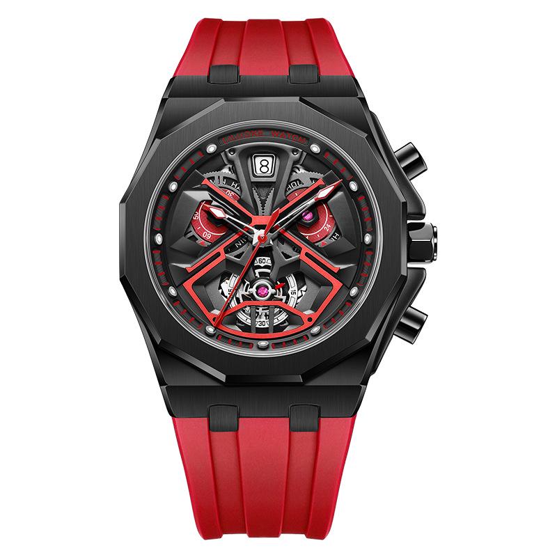 Luxury Men s Waterproof Luminous Skeleton Watches - Multifunctional Quartz Design