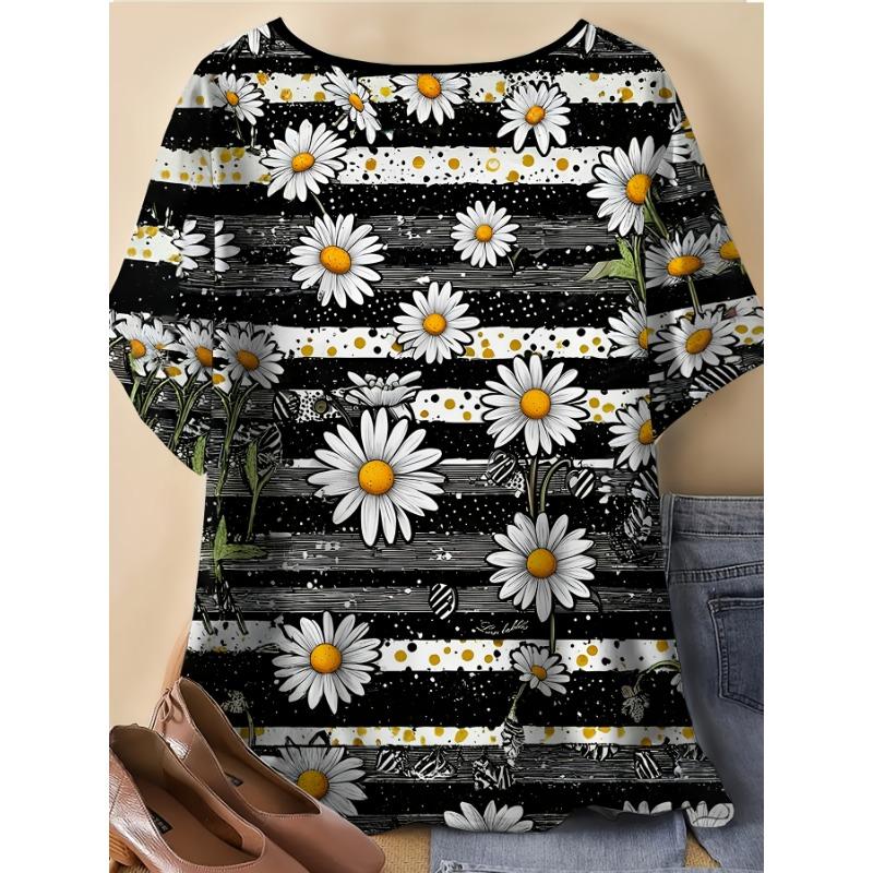 Hina Plus Size Women s T-Shirt Flower Print S