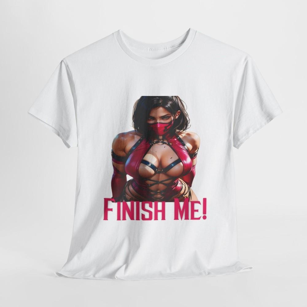 

Unisex Mileena Mortal Kombat Tee | Busty Mileena Finish Me Pin-Up Style Shirt M