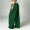 Women's Casual Color Block High Waist Loose Wide Leg Sweatpants