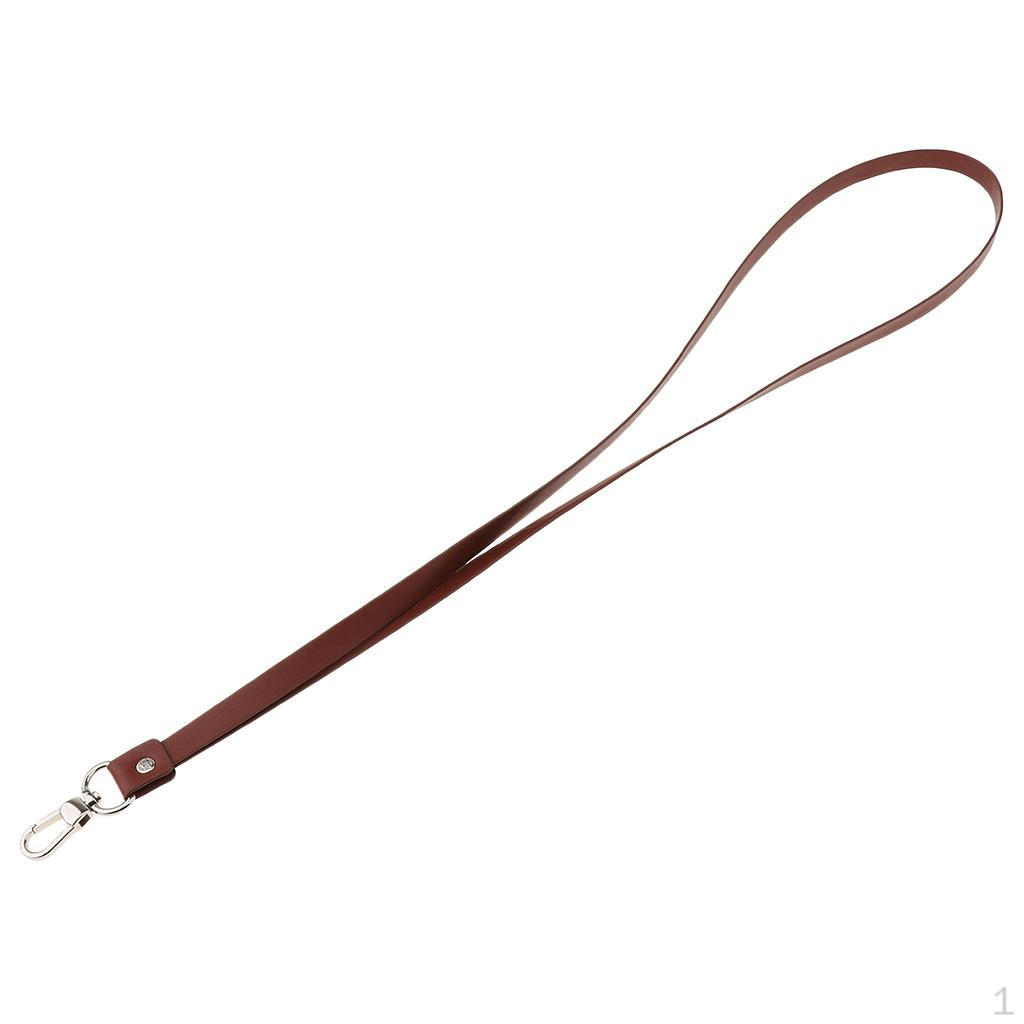 Retro PU Kožený Krční Popruh Šňůrka Kovový Klip Karty Odznaky