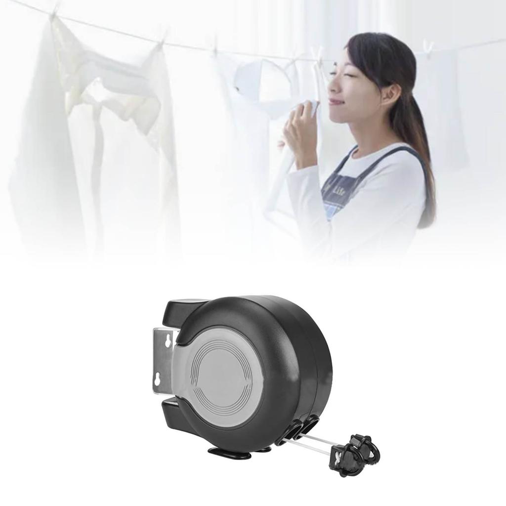 Double Retractable Clothesline Indoor Outdoor Clothes Line Heavy Duty Retracting Rope Line for