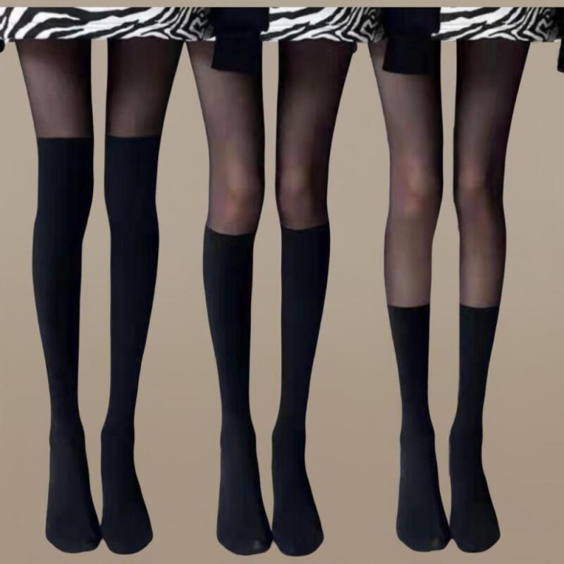 Women's Spandex Compression Knee Socks Simple Leggings Stockings