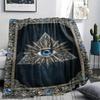 1Pc Knowing Eye Print Flannel Blanket, High quality Comfortable for All Seasons, Home Decor, Warmth and Comfort, Perfect for Christmas Gifts W136