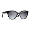 Chanel Dekoracja literowa rama acetatowa okulary przeciwsłoneczne motyl damskie czarne
