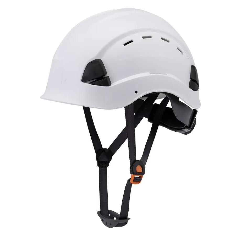 ANSI Z89.1 Ventilated Safety Helmet Hi Vis Hard Hat Adjustable Chin Strap Reflective for Construction Tree Work Climbing (White,Without Visor&ABS) белый