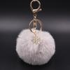 Christmas Snowflake Pom Pom Plush Keychain Charm