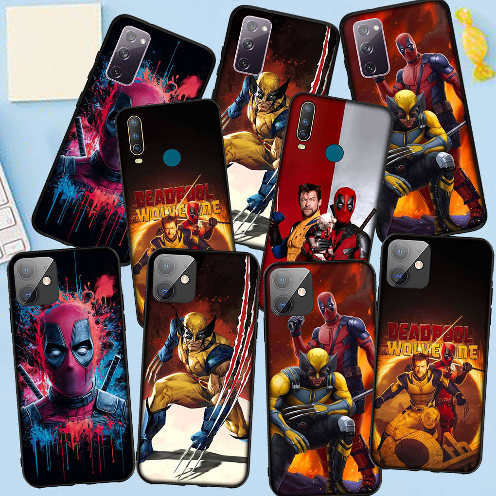 Phone Case for iPhone 17 16 15 Plus 16E Huawei P30 P20 Lite Y9 Redmi Note 14 12 11 13 Pro Max OPPO A60 A80 A40 A18 A38 Comics Wolverine Deadpool Cover